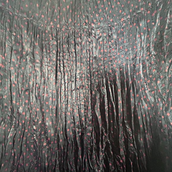 Ines De La Fressange Uniqlo Womens Polka Dot Twist Pleated Long Skirt Large New - Picture 3 of 8